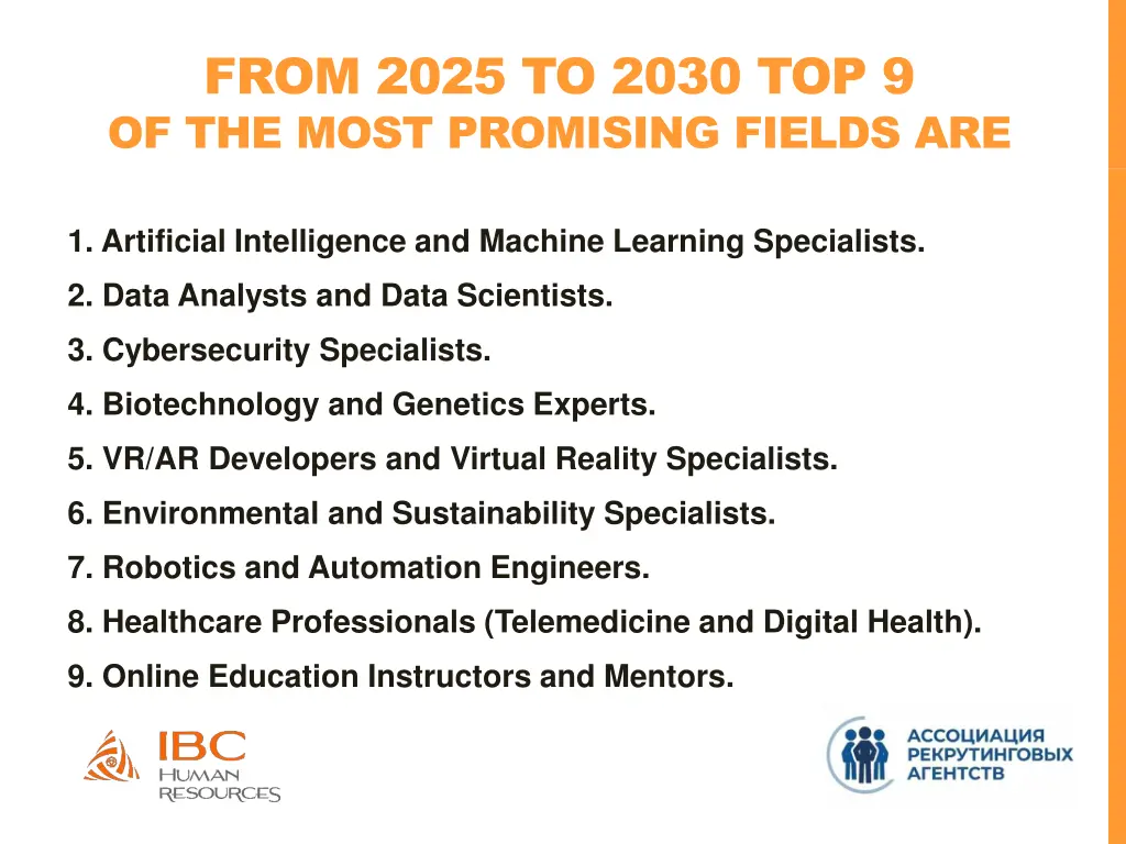 from 2025 to 2030 top 9 of the most promising