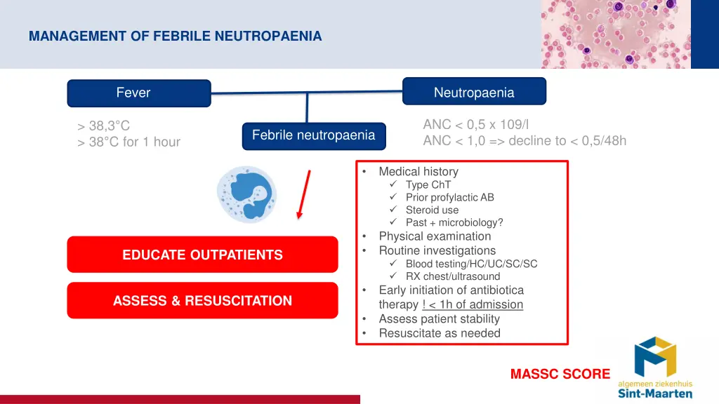 management of febrile neutropaenia