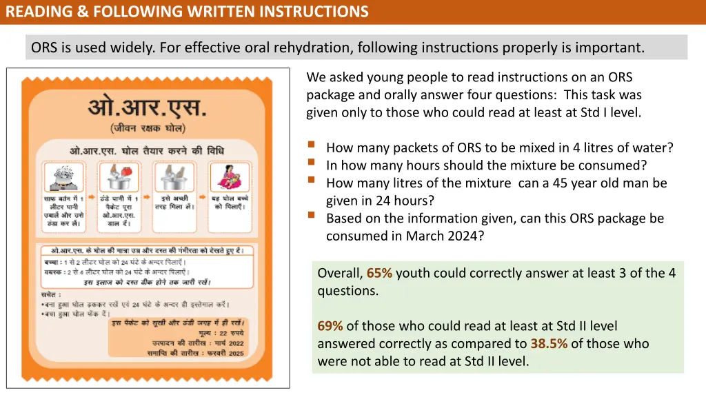 reading following written instructions