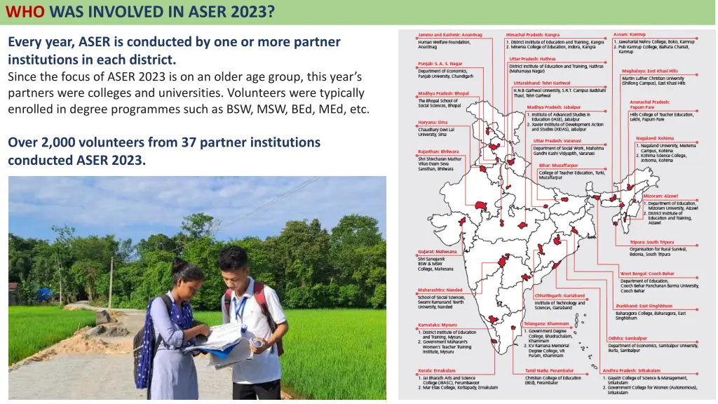 who was involved in aser 2023