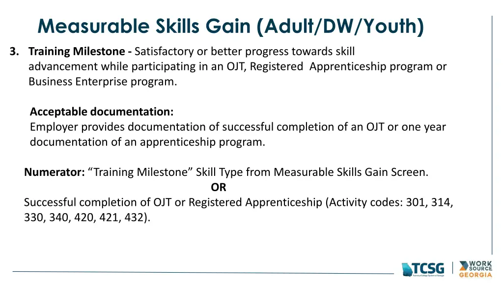 measurable skills gain adult dw youth 5