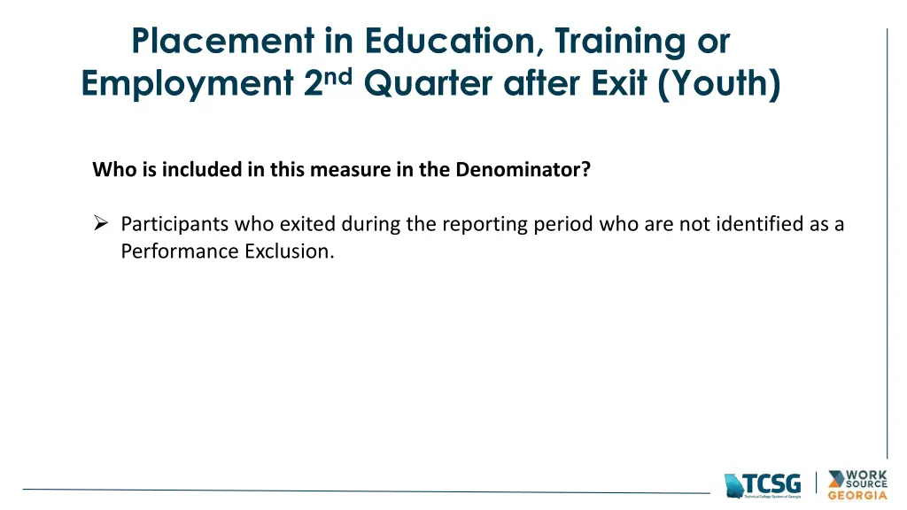 placement in education training or employment 1