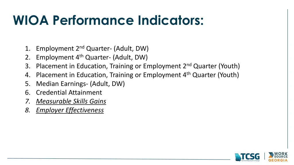 wioa performance indicators