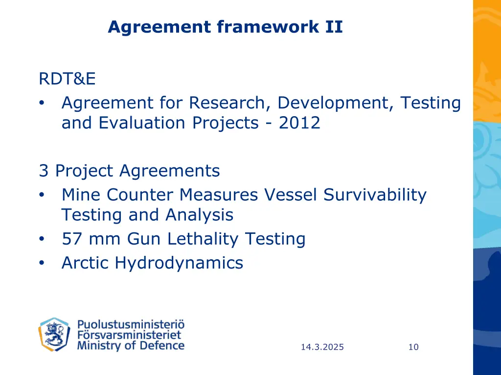 agreement framework ii 1
