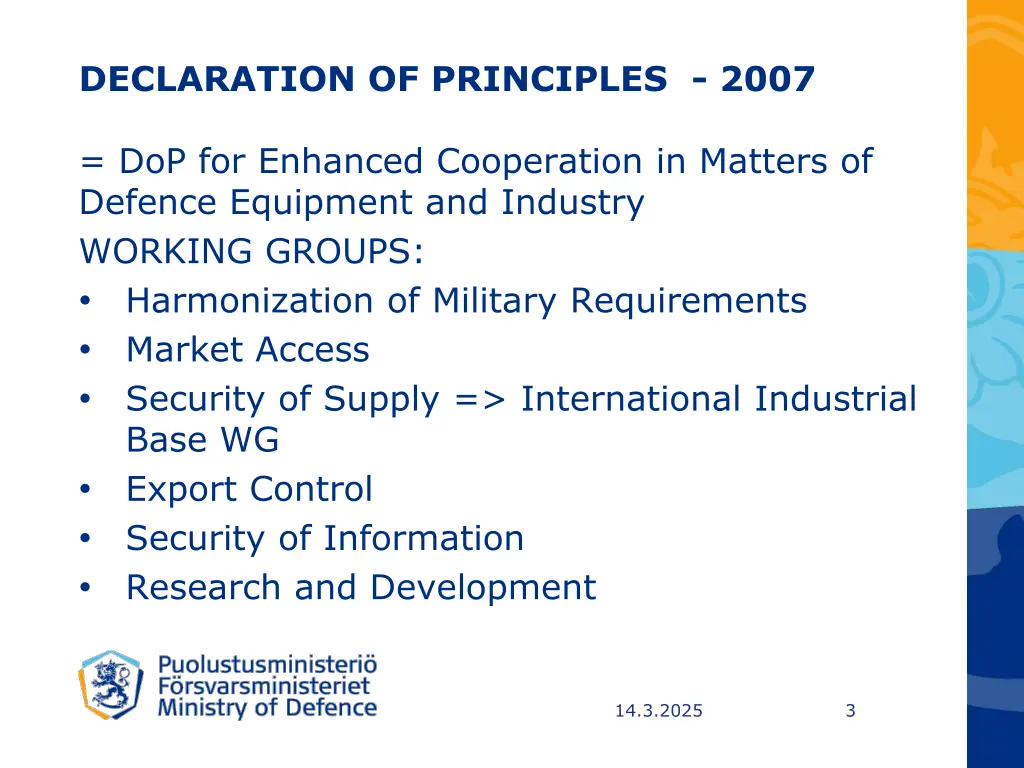 declaration of principles 2007