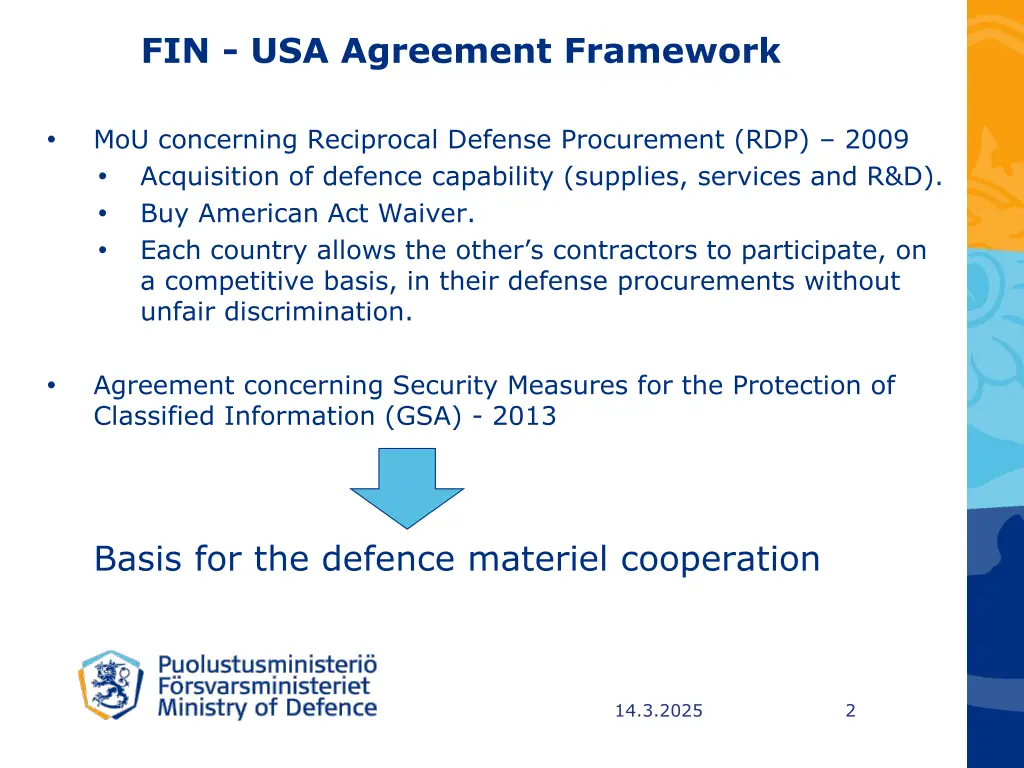 fin usa agreement framework