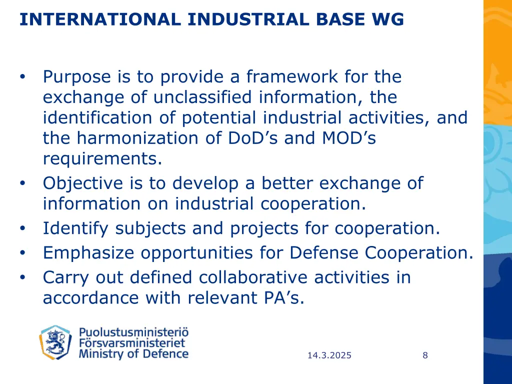 international industrial base wg