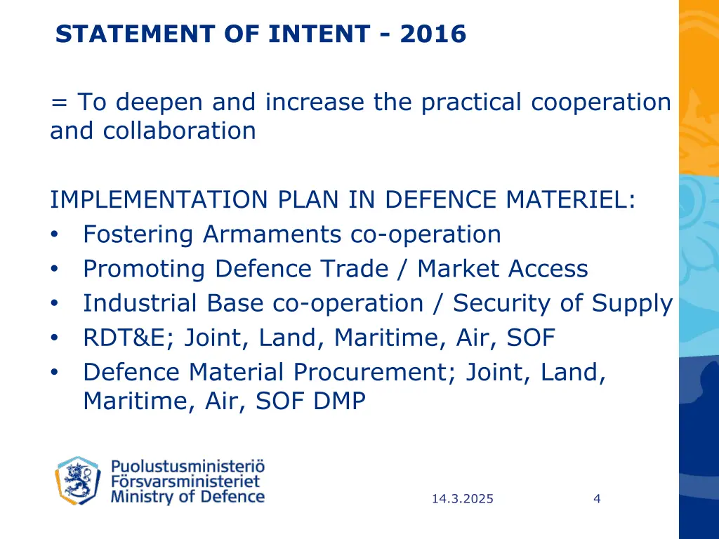 statement of intent 2016