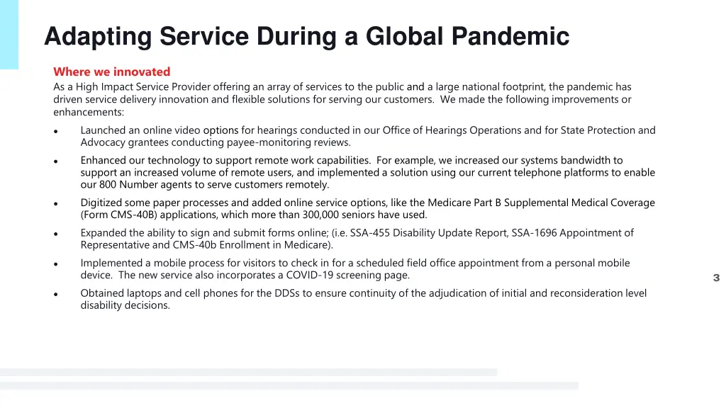 adapting service during a global pandemic