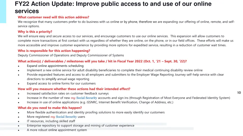 fy22 action update improve public access