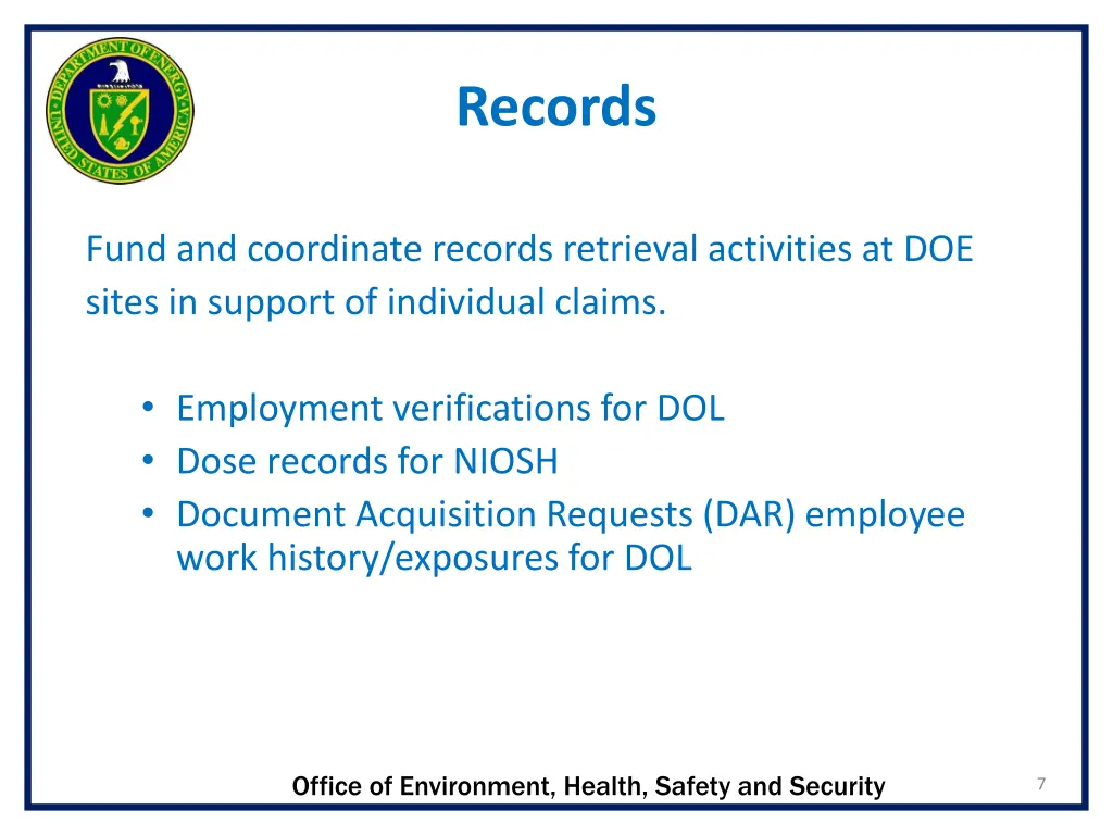 records