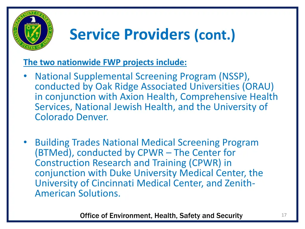 service providers cont 1