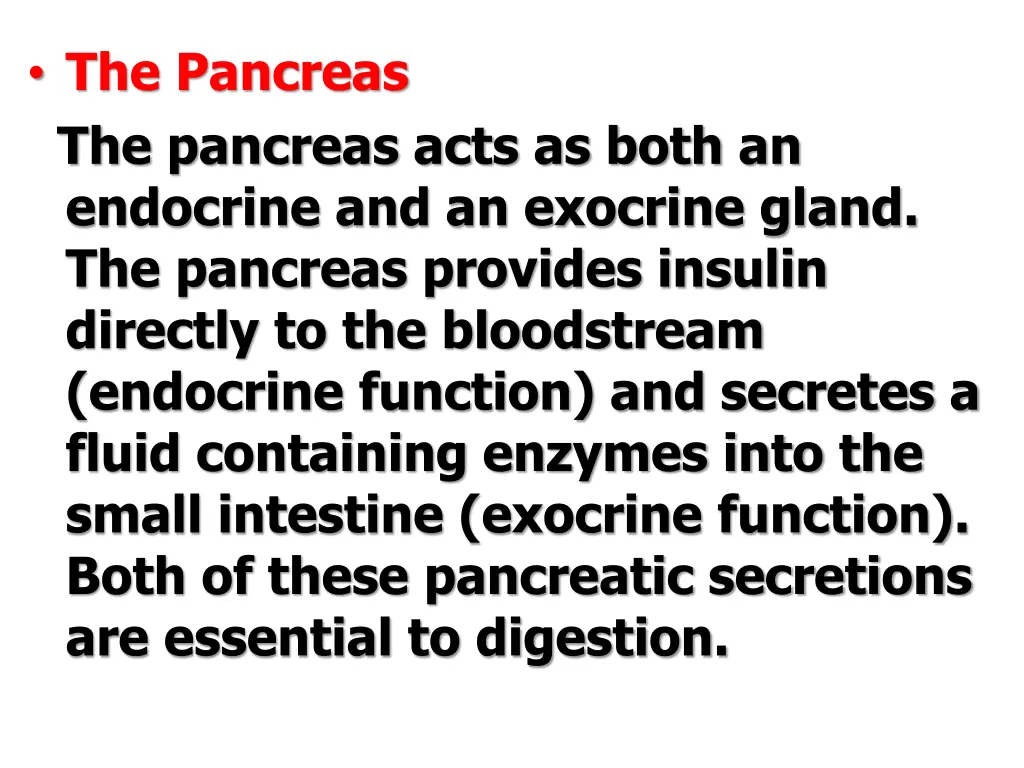 the pancreas the pancreas acts as both