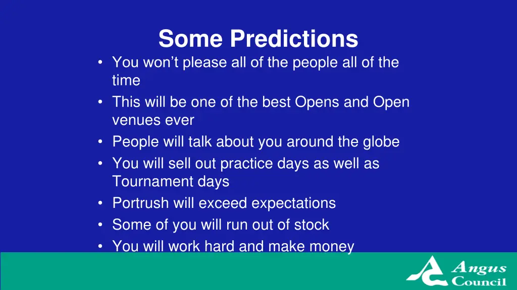 some predictions you won t please