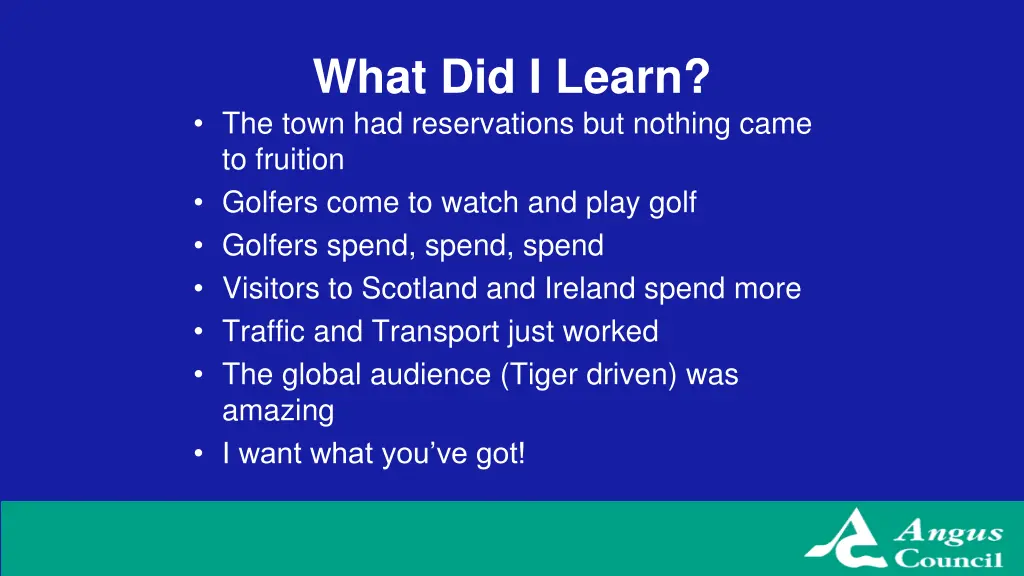 what did i learn the town had reservations