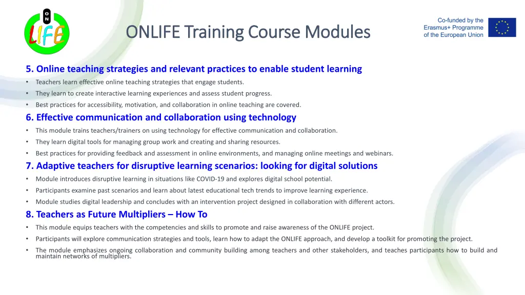 onlife training course modules onlife training 1