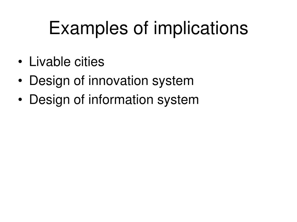 examples of implications