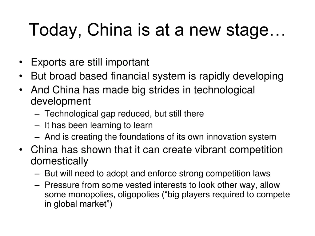today china is at a new stage