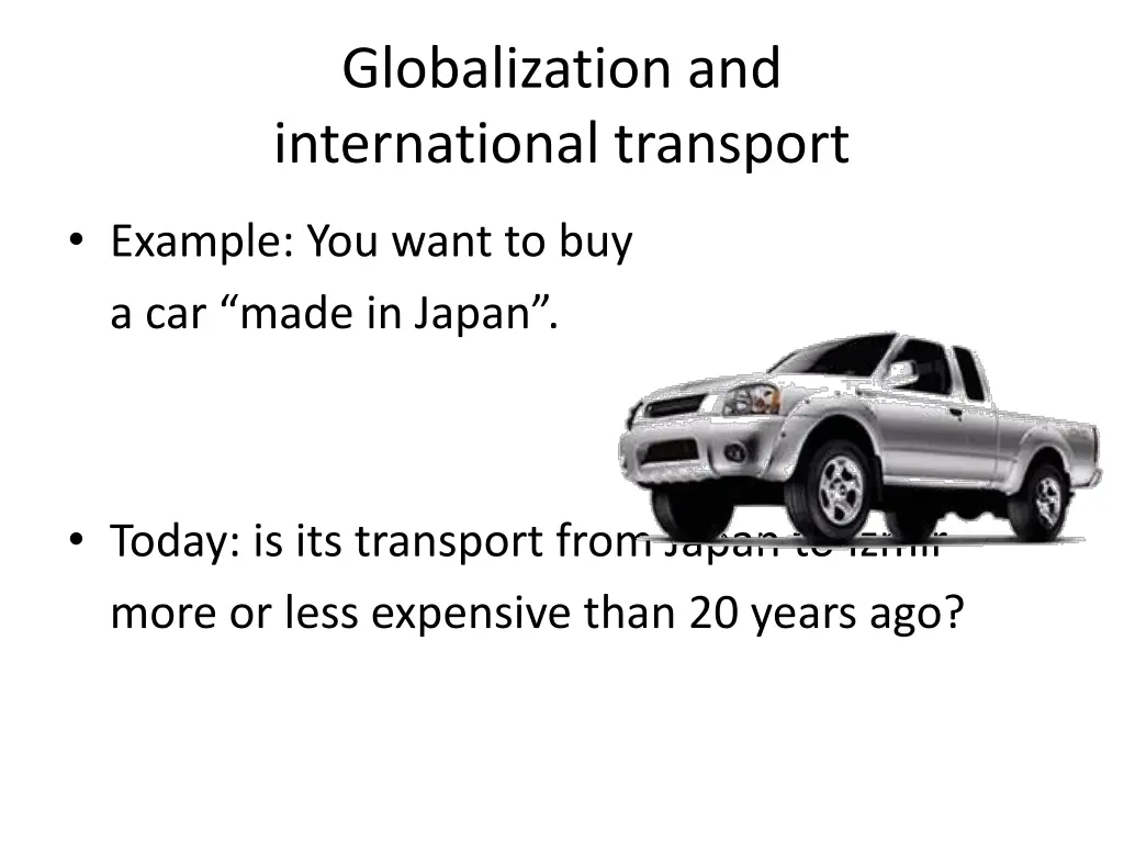 globalization and international transport
