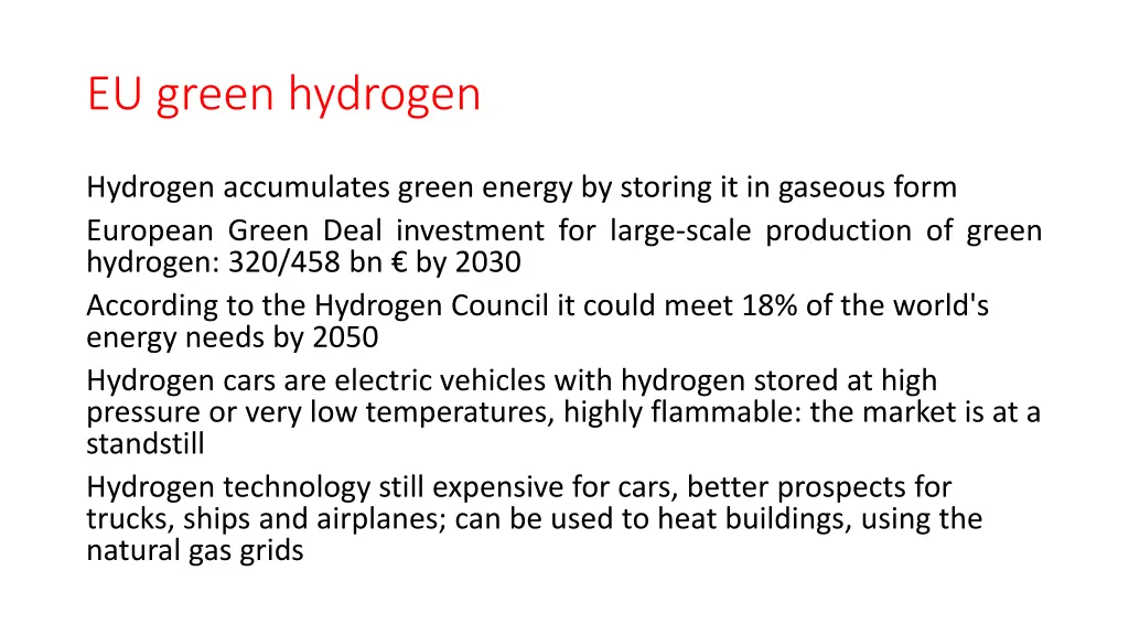 eu green hydrogen
