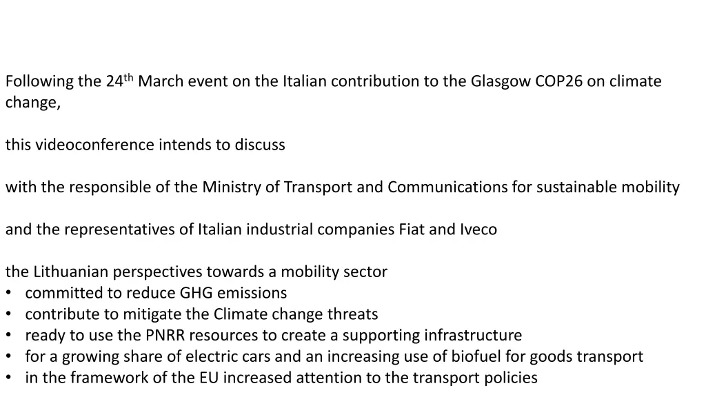 following the 24 th march event on the italian