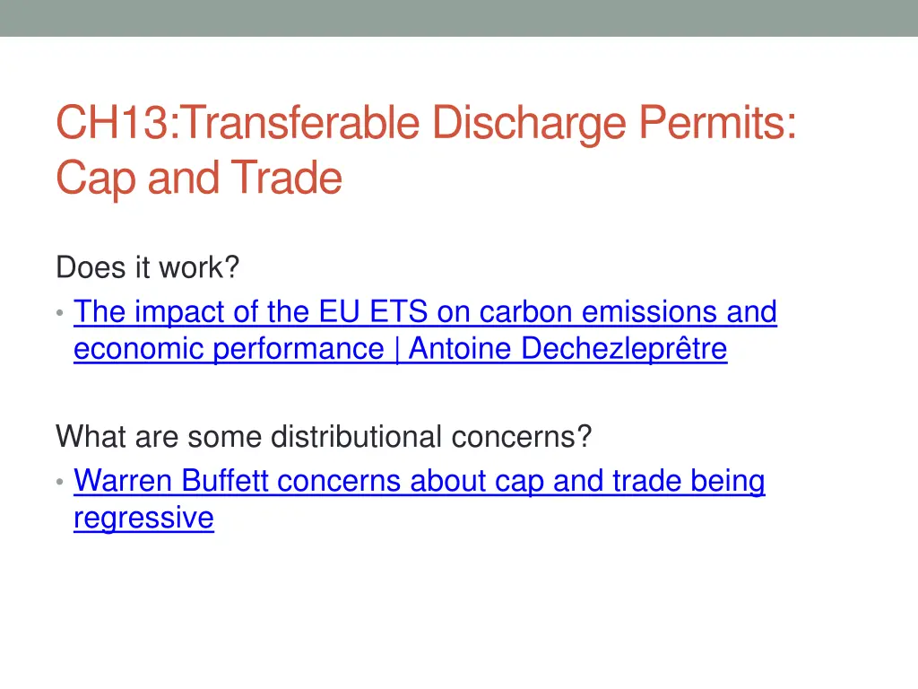 ch13 transferable discharge permits cap and trade