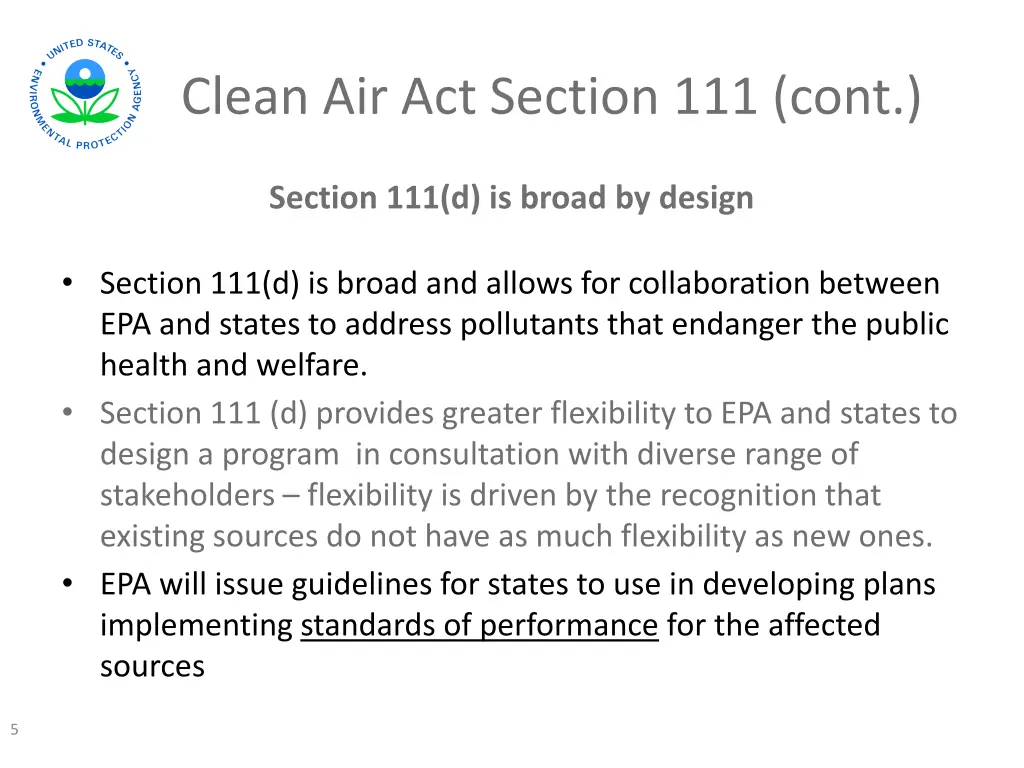 clean air act section 111 cont