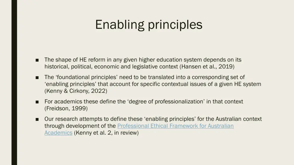 enabling principles