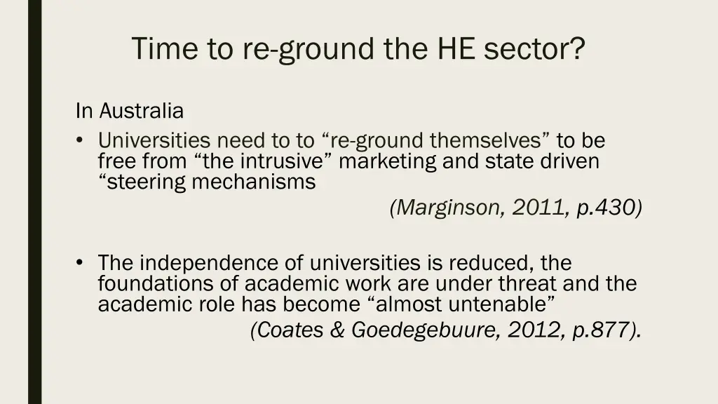 time to re ground the he sector