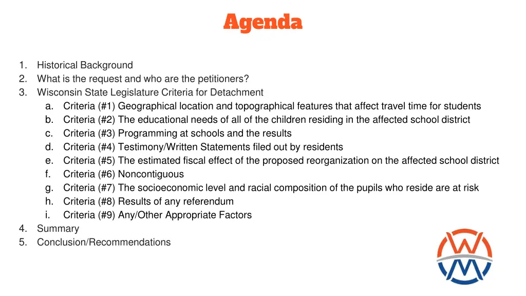 agenda