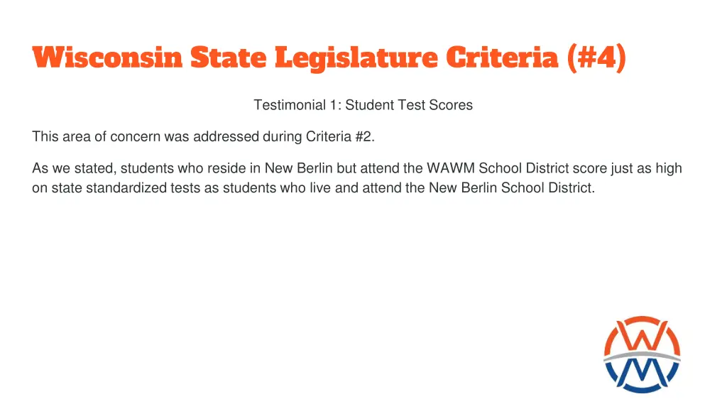 wisconsin state legislature criteria 4 2