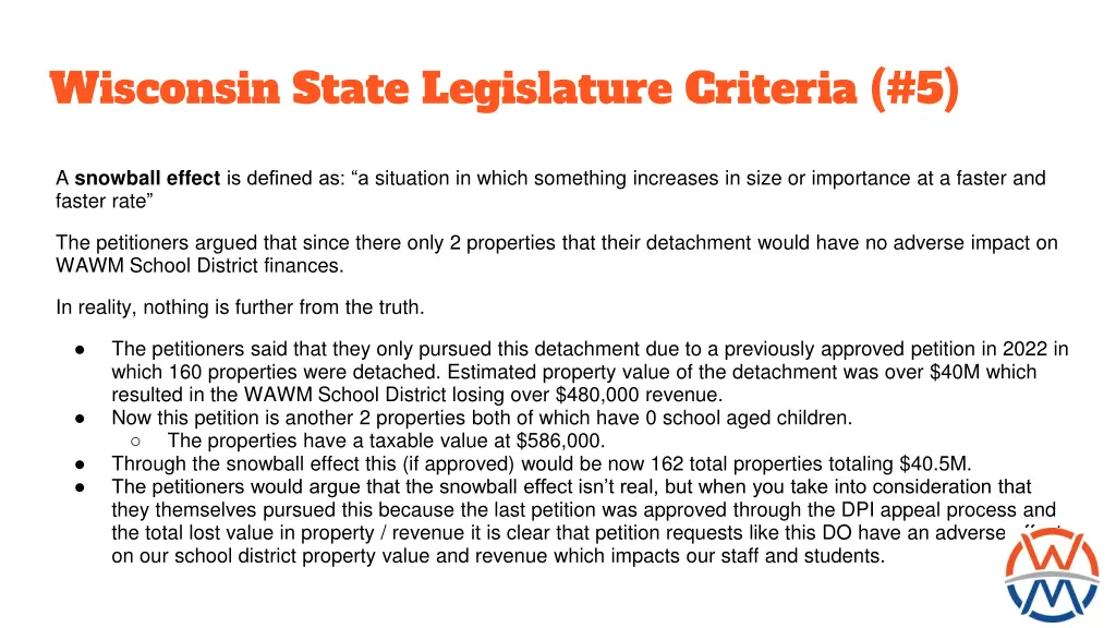wisconsin state legislature criteria 5 4