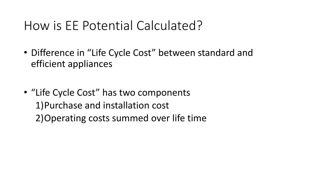 how is ee potential calculated 1