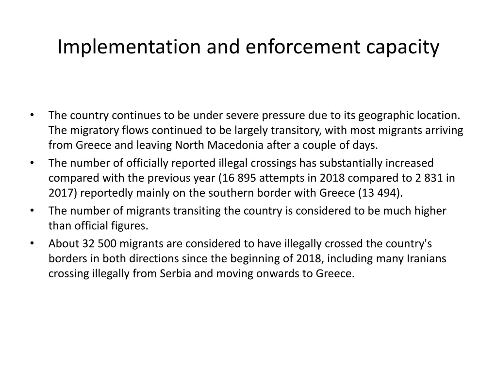 implementation and enforcement capacity 1