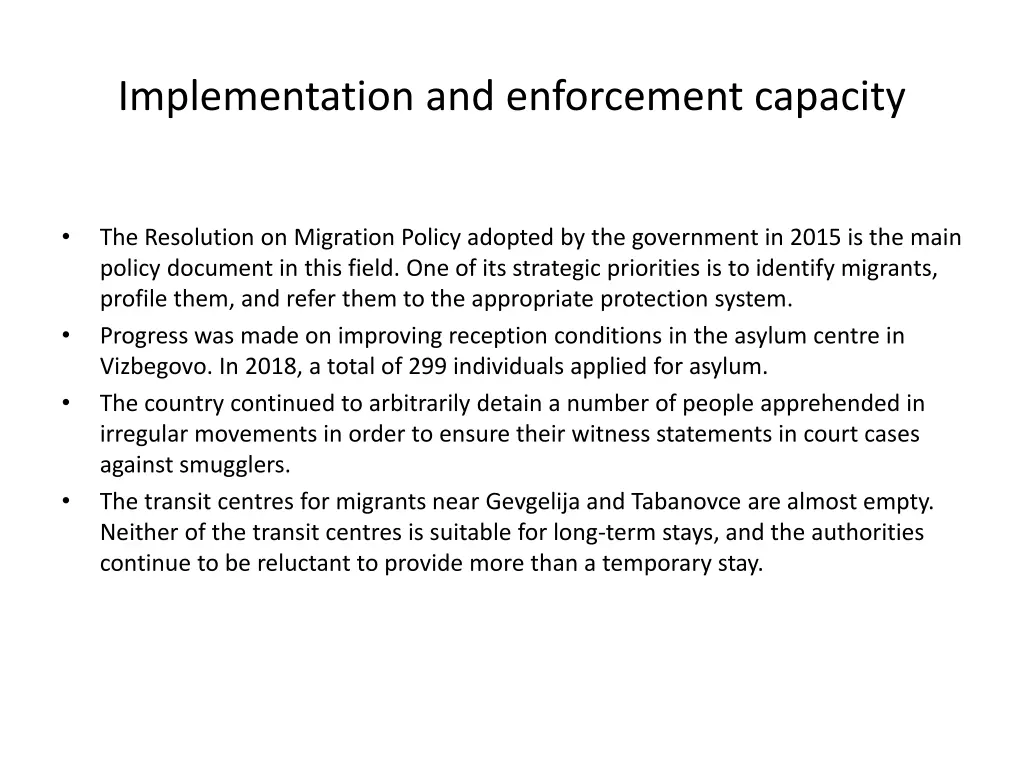 implementation and enforcement capacity 2