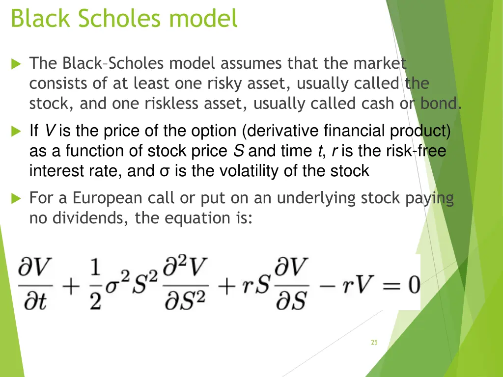 black scholes model