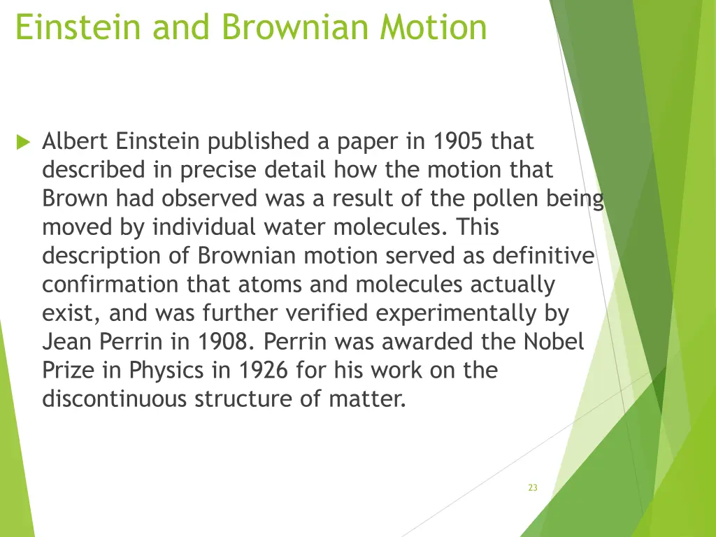 einstein and brownian motion