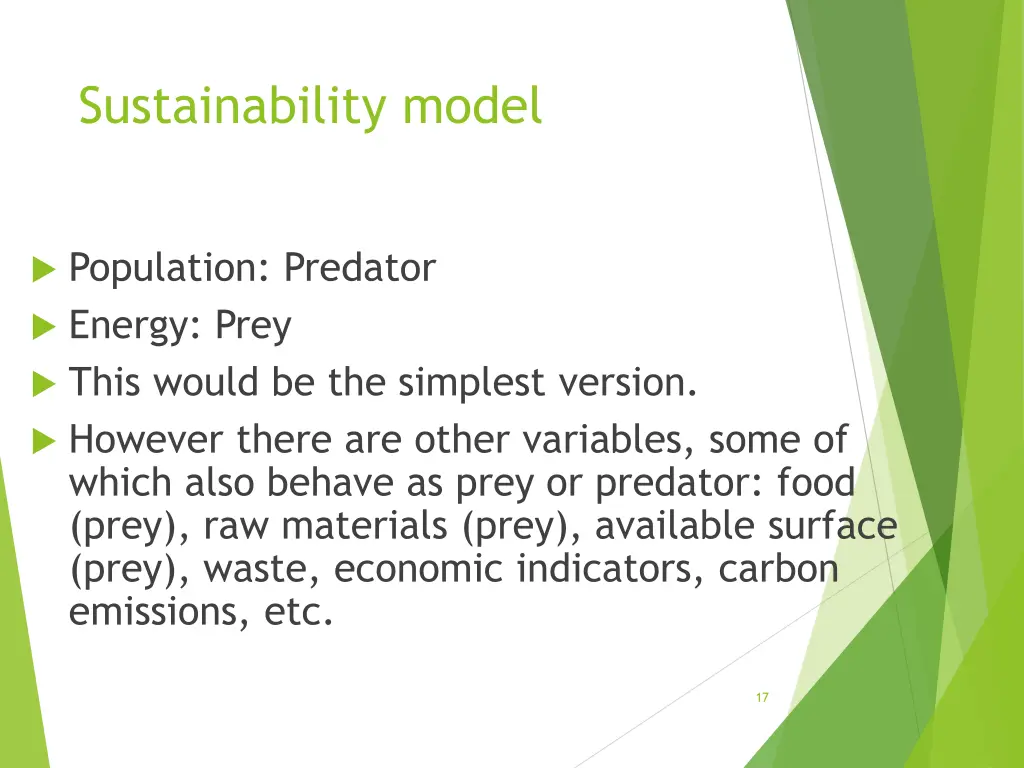 sustainability model