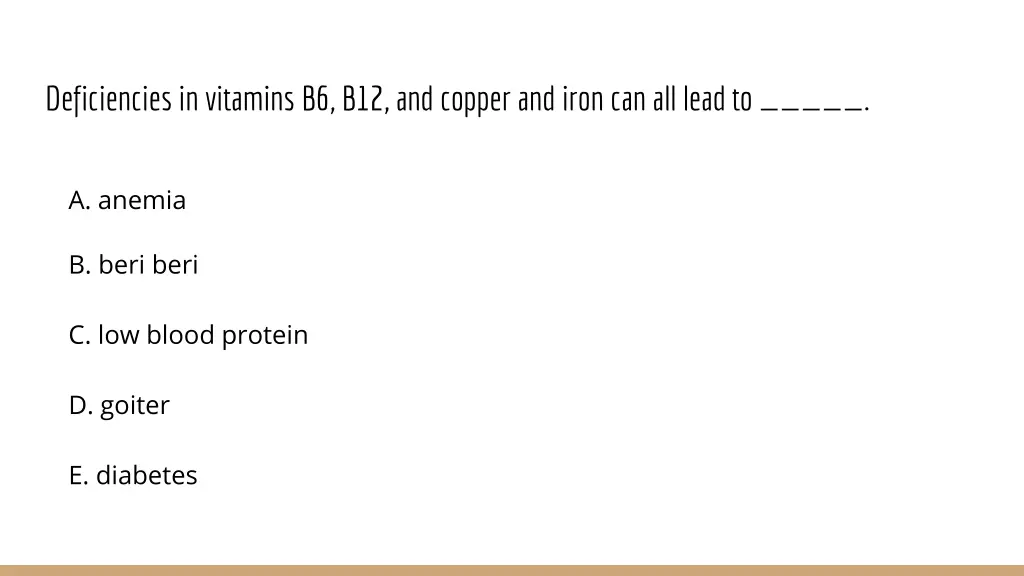 deficiencies in vitamins b6 b12 and copper