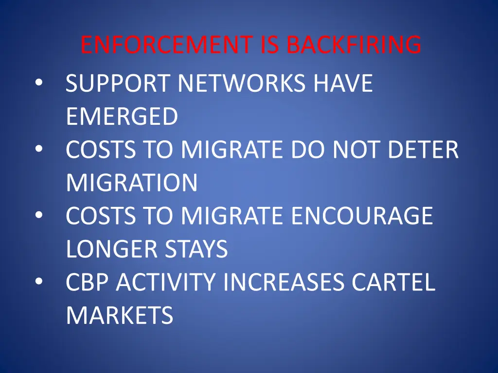 enforcement is backfiring support networks have