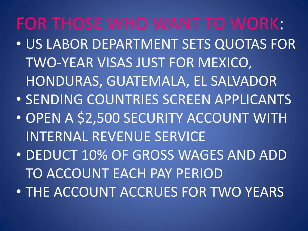 for those who want to work us labor department