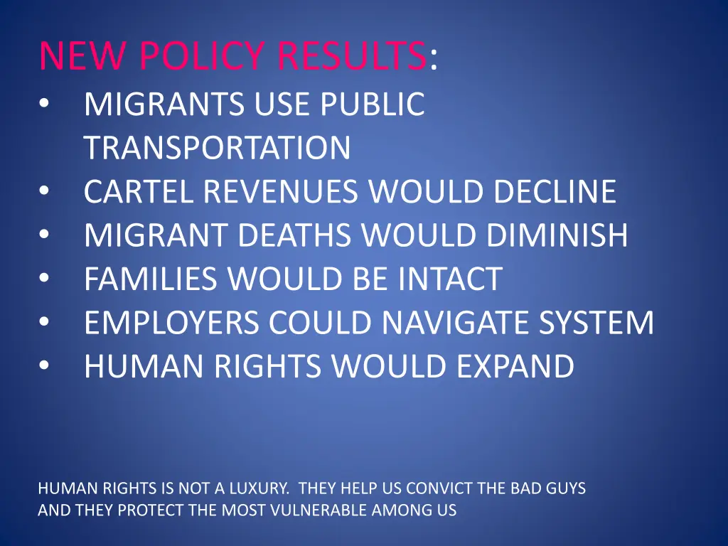 new policy results migrants use public