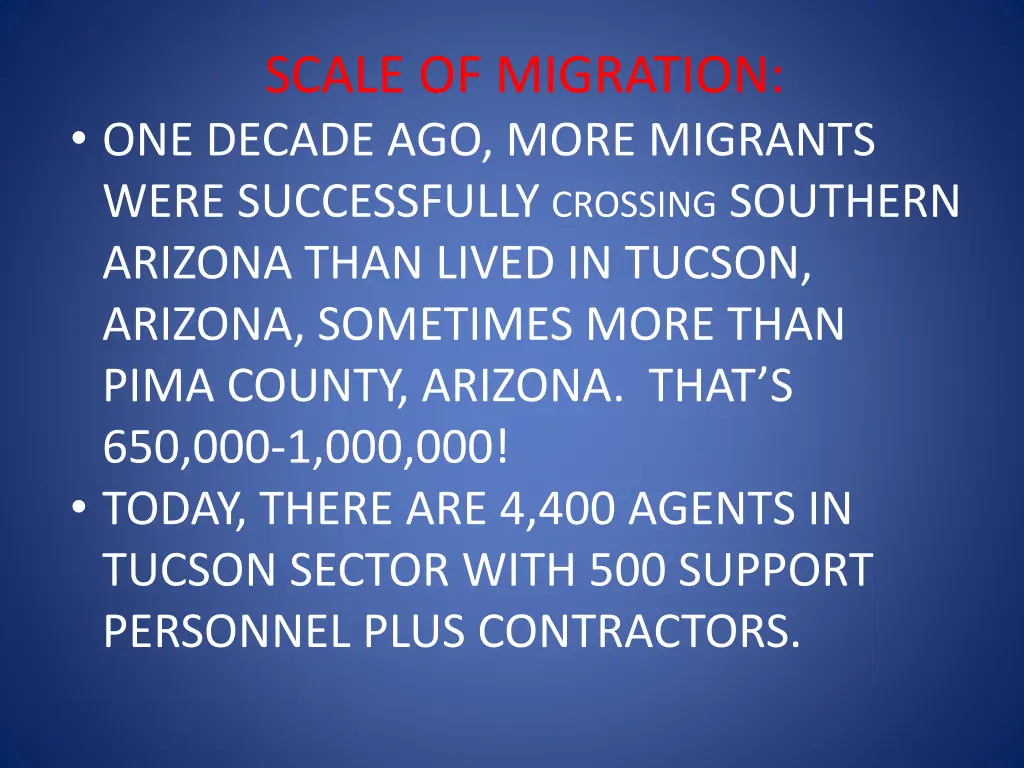 scale of migration one decade ago more migrants