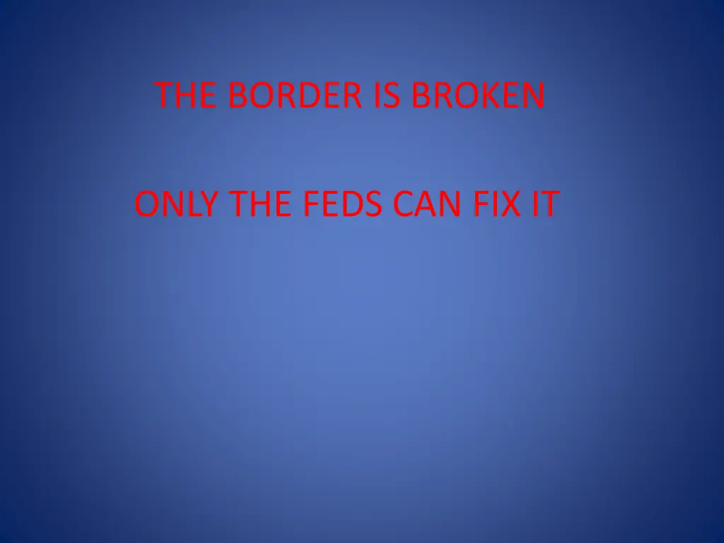 the border is broken