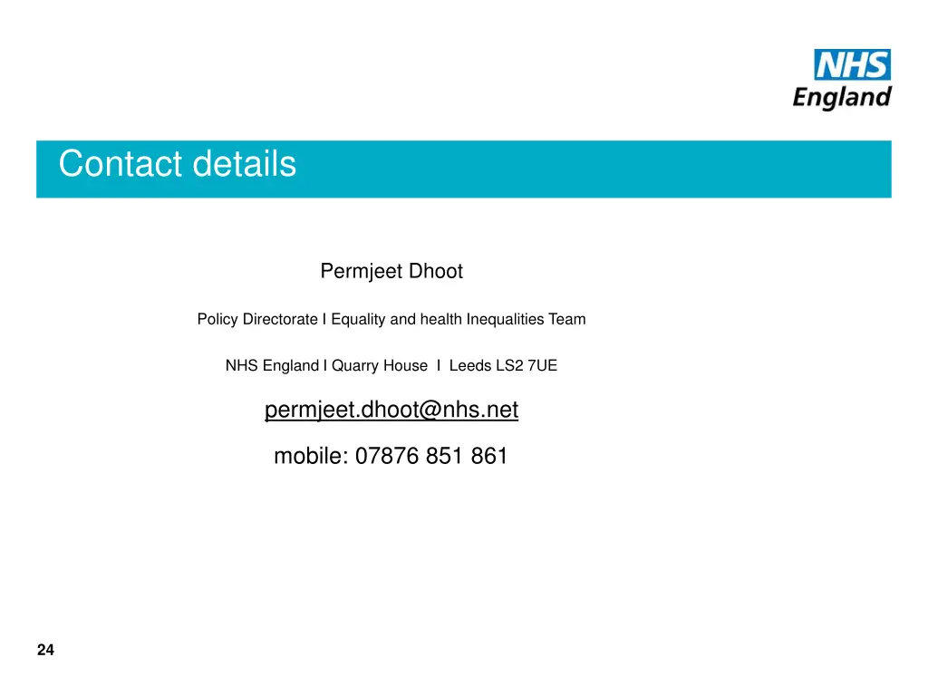 contact details