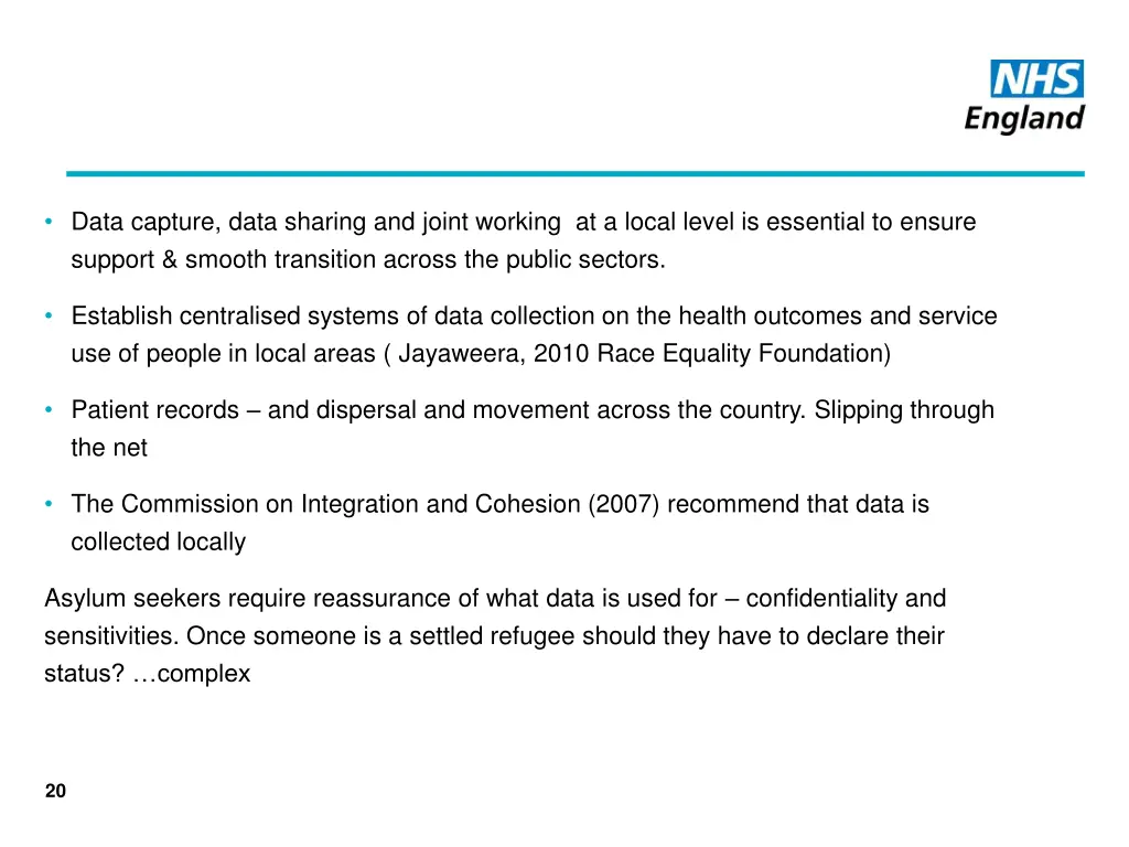 data capture data sharing and joint working
