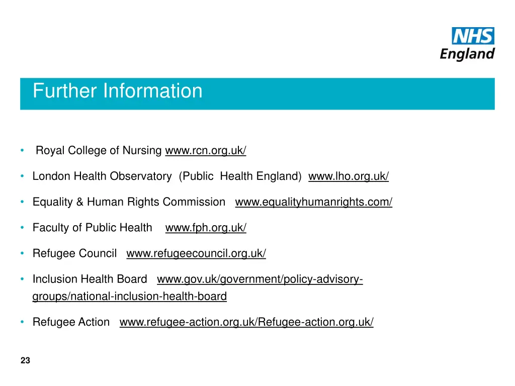 further information