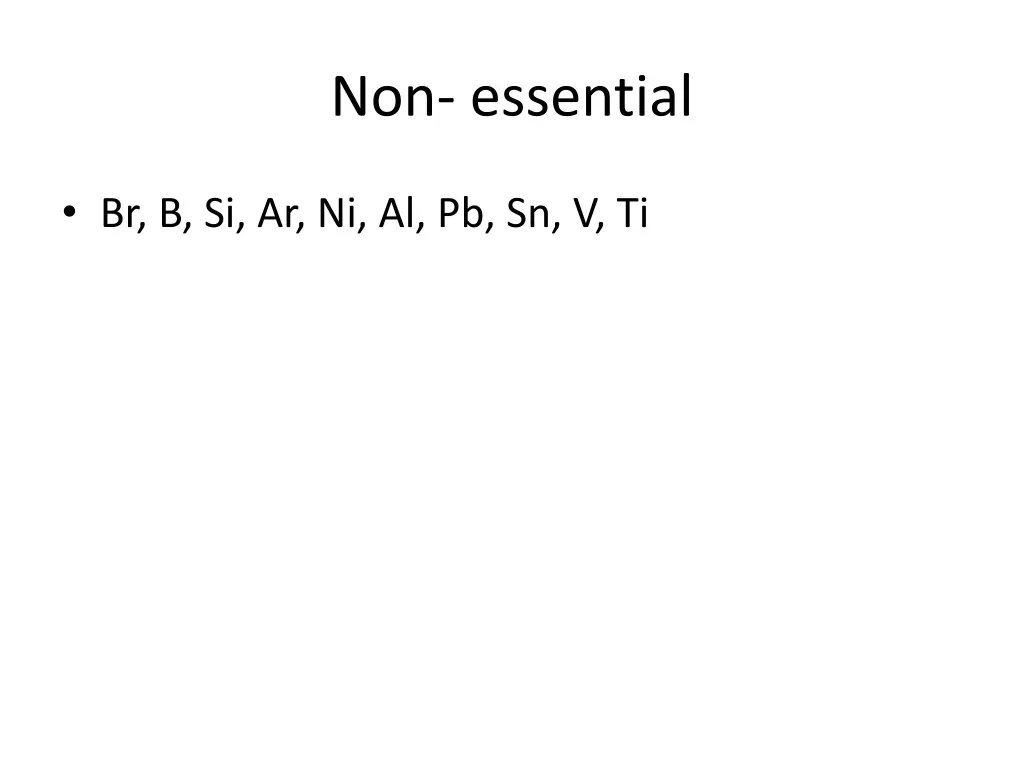 non essential