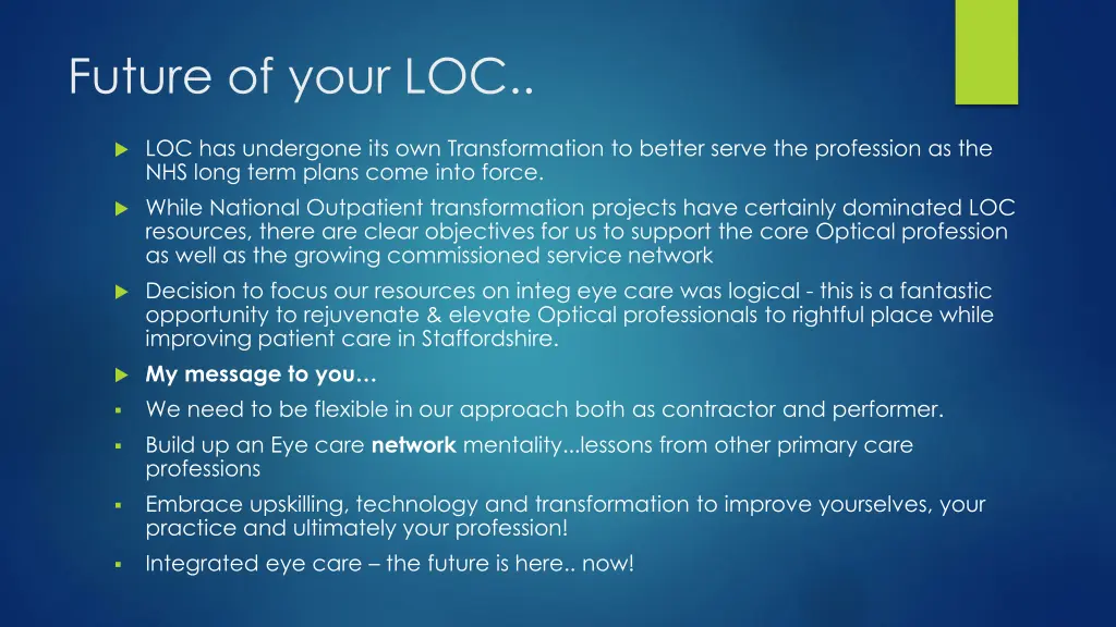 future of your loc