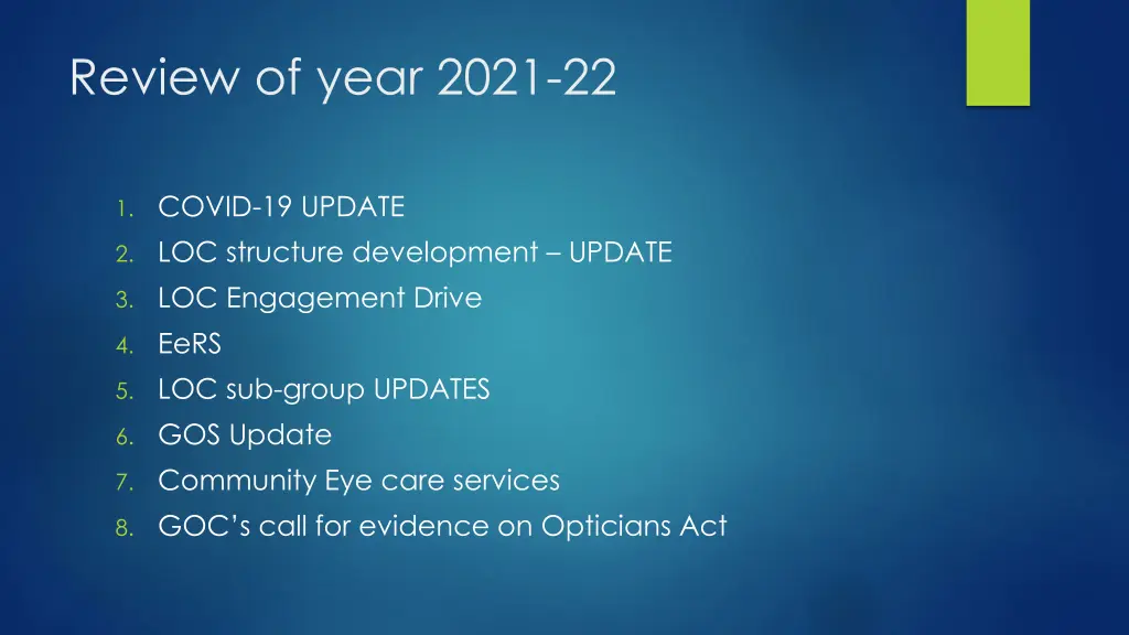 review of year 2021 22